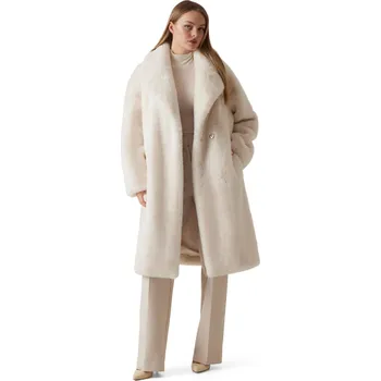 Dámský kabát Dámský Kabát GUESS VANNA MAXI FAUX FUR COAT W5BL95WJ110-F0D9 – Béžová M