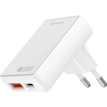 Síťová nabíječka FlatPlug Duos 20W USB‑C + USB‑A bílá