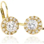 Zlatnictví Helios Náušnice se zirkony ze žlutého zlata