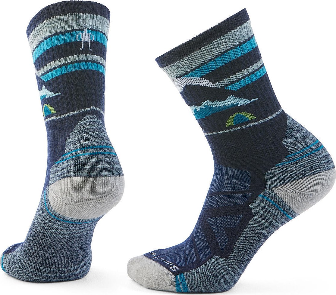 Dámské merino turistické ponožky SMARTWOOL Women's Hike Light Cushion Mountain Moon, Deep Navy velikost: 34-37 (S)