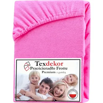 Prostěradlo Froté Prostěradlo s gumou 90x200 +25cm Růžové - Poslední kusy