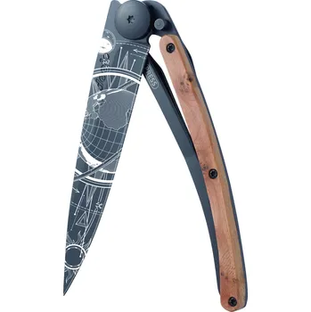Sport Kapesní nůž Deejo 1GB192 Tattoo Black 37g juniper wood Globetrotter
