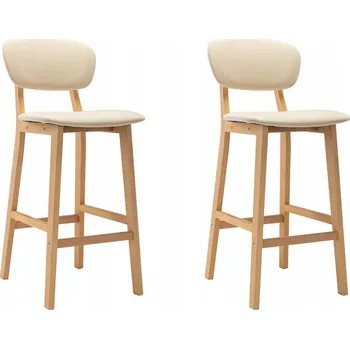 Barová židle VidaXL krémová Barová Židle 92 cm dřevěná