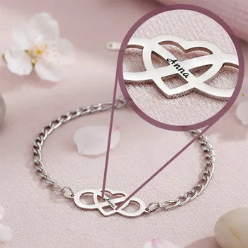 Náramek Dámský náramek z chirurgické oceli Forever Love