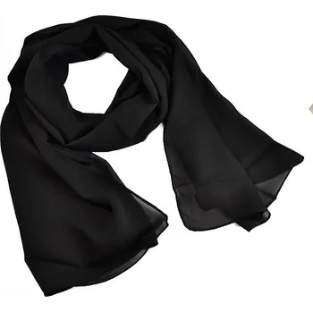 Šála Šála vzdušná - černá jednobarevná