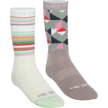 Dámské oblečení KARI TRAA PUFFIN PONOŽKY 2-BALENÍ, Šedá, Béžová, Vícebarevné 40-41