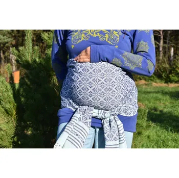 Šátek na nošení dítěte MEXICKÉ Rebozo - Modrá Sandra 330 x 73cm