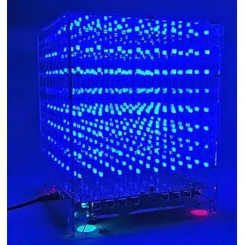 Elektronická stavebnice Světelná krychle LED 3D 8x8x8, STAVEBNICE