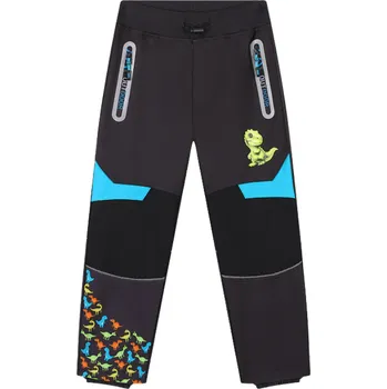 Chlapecké kalhoty Chlapecké softshellové kalhoty nezateplené šedé Kugo HK5302