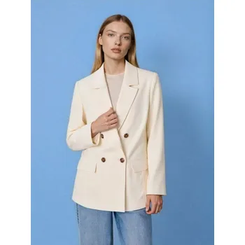 Dámské sako Sinsay - Dvouřadý žaket se zadními rozparky - žlutá - 445GY-10X - 445GY-10X-L