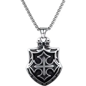 Přívěsek Přívěsek z chirurgické oceli Kříž templářů - Model BEZ ŘETÍZKU (pouze přívěsek)