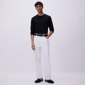 Reserved - Džíny loose fit - krémová - 2149W-01J - 2149W-01J-32