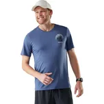 Pánské merino tričko s krátkým rukávem SMARTWOOL Men's Lunar Bear Active Short Sleeve Graphic Tee, Nightfall Blue velikost: XL