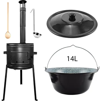 Sport Kotlíková souprava 14L na guláš – vysoká kotlina, Perfect Home VS-3614