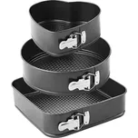 Perfect Home Sada 3 ks forem na dort 3, srdce, kruh, čtverec, 01382