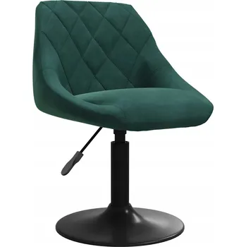 Jídelní židle VidaXL Jídelní židle, tmavě zelená, sametová