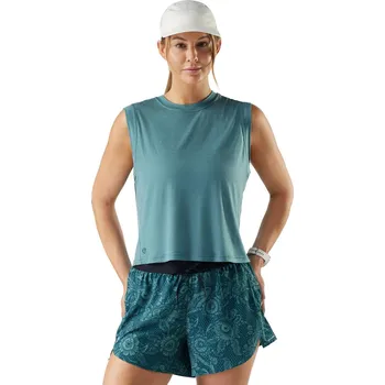 Dámské merino tílko SMARTWOOL Women's Active Ultralite Crop Tank, Dusty Teal velikost: S
