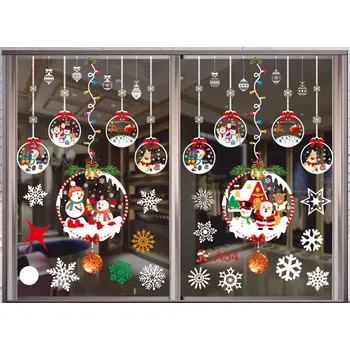 Vánoční dekorace FANDY Samolepka na okna 35x50 cm 2 ks 05