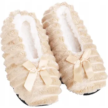 Dámské pantofle Domácí Pantofle s Mašlí Teplé Bačkory Měkké Pantofle s ABS podrážkou MORAJ 35-38