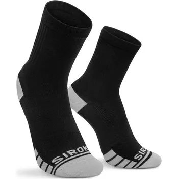 Pánské ponožky SIROKO Ponožky gravel GS1 Black XL ČERNÁ|ŠEDÁ