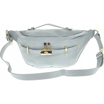 Laura Biaggi kabelka přes rameno pravá kůže semišová modrá