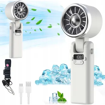 Domácí ventilátor VĚTRÁČEK VETILÁTOR VĚTRÁK MINI RUČNÍ AKUMULÁTOR NA STŮL DISPLEJ