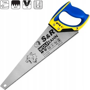 Ruční pilka S&R Ruční pila pila plátková na dřevo, s ergonomickou rukojetí, ocel SK5, 11 TPI, 475 mm