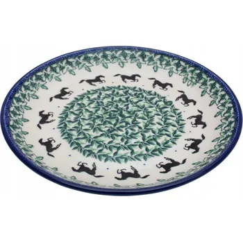 Talíř Dezertní talíř 20 cm Umělecká keramika Bolesławiec vzor 2241 KONĚ