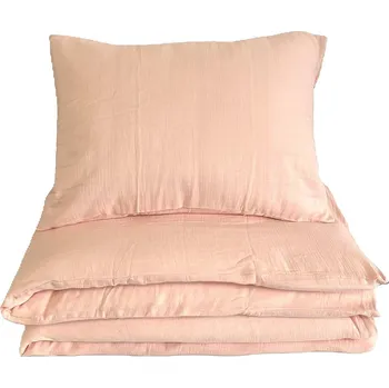 Povlečení Povlečení mušelín do postýlky Růžové 100x135, 45x60 cm