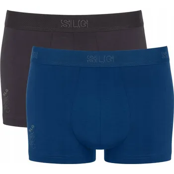 Pánské oblečení SLOGGI Boxerky SLOGGI SLG TRUNK 2PACK 2 ks XXL Grafitová-Námořnická modrá