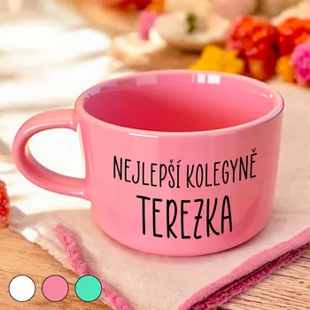 Ahome Hrnek makronka s vlastním textem Růžová