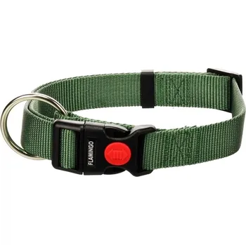 Obojek FLAMINGO Ziggi nylonový khaki (L) 2,5x45-65cm