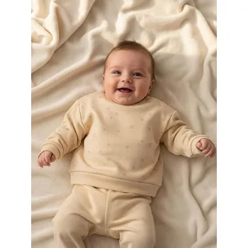 Pánské oblečení Sinsay - Mikina s kulatým výstřihem - béžová - 821FW-02X - 821FW-02X-62