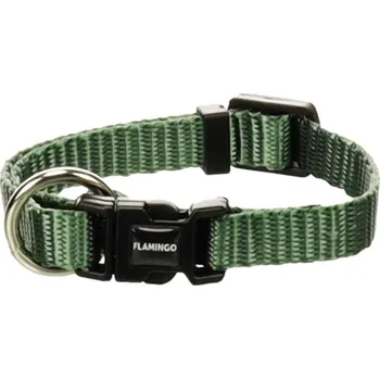 Obojek FLAMINGO Ziggi nylonový khaki (XXS) 1x15-25cm