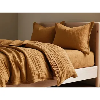 Povlečení DADKA VRACOV Povlečení mušelín Hořčicová 140x200, 70x90 cm