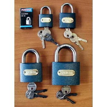 Visací zámek Visací zámek FORMAN varianty, 3 klíče Varianta: zámek FORMAN 25mm / 4,2mm / 14mm