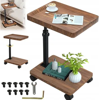 Konferenční stolek MOBILNÍ STOLEK / STOLEK POD NOTEBOOK POČÍTAČ NA KOLEČKÁCH, VÝŠKOVĚ NASTAVITELNÝ