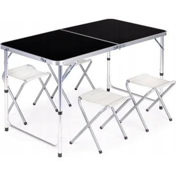 Zahradní stůl Turistický stůl ModernHome 60 x 119,5 x 69,5 cm černý