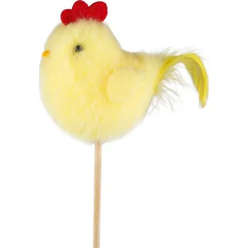 Velikonoční dekorace Zápich velikonoční kuřátko, zajíček - 1 žlutá kuře