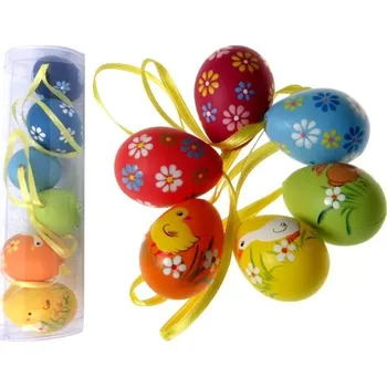 Velikonoční dekorace velikon.vejce 6ks/4cm PVC tuba