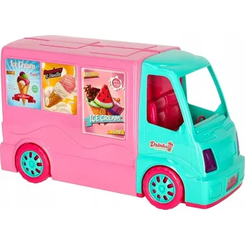 Doplněk pro panenku Auto pro panenky, obytný vůz, food truck, sada 21 dílů, vysoká kvalita zpracování