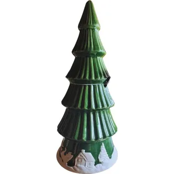 Obraz Keramická vánoční figurka zeleného stromečku, 22 cm