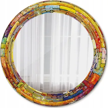 Zrcadlo Zrcadlo Závěsné do Koupelny Barevná vitráž 60cm
