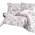 Sada povlečení 160x200 100% PŘÍRODNÍ BAVLNA Liya šedobéžový ornament