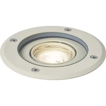 Moderní zemní reflektor béžový GU10 50mm nastavitelný IP65 - Delux