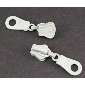 Zip Jezdec do plastového kostěného zipu - světle šedá - velikost 5