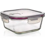 Dóza skleněná LORA s víčkem, bordó 750 ml