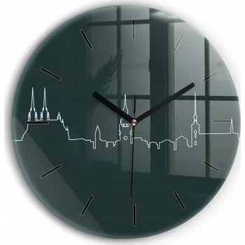 Hodiny Nástěnné hodiny Wallfluent bílé 60 cm