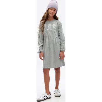 Dívčí šaty GAP Dívčí Dětské šaty s logem Gap Šedá 116/122 (2442420)