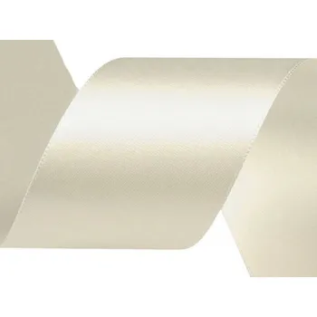 Stuha Atlasová stuha oboulící svazky po 5 m šíře 50 mm, střední, 241 krémová nejsvět.